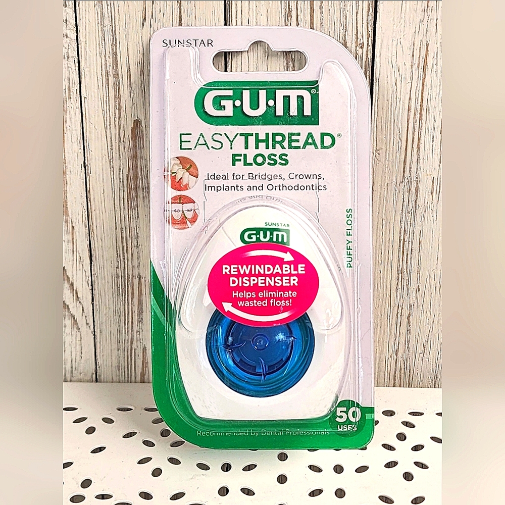 1 Gum Easythread Floss Gum Easythread Floss 50 Uses BRAND NEW IN ORIGINAL PACKAG